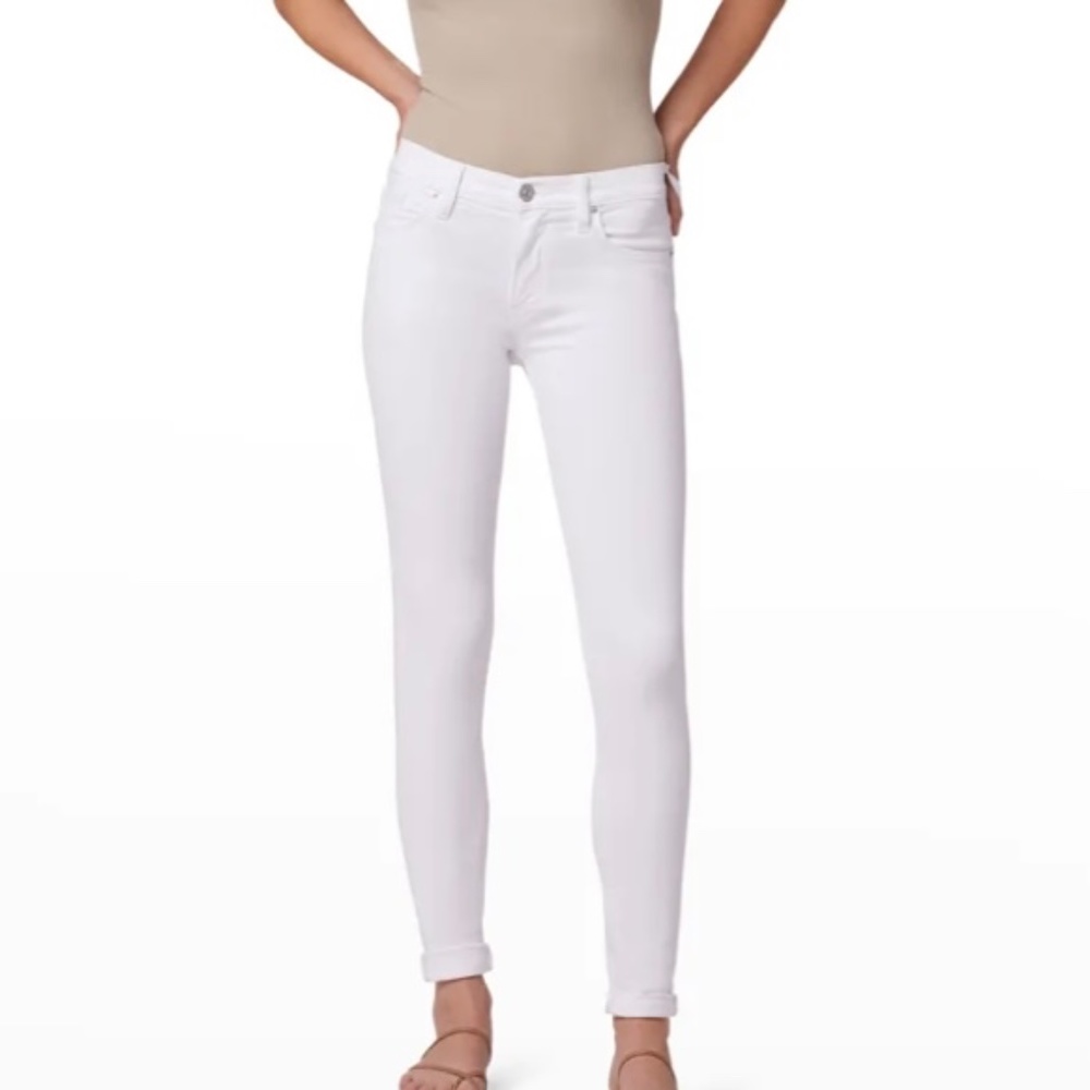 Hudson super skinny mid rise ankle white jean